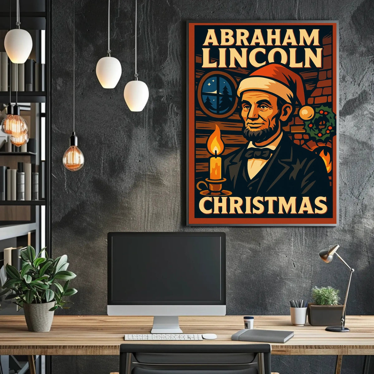 Abraham Lincoln Christmas Poster