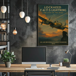 Lockheed F-4F-5 Lightning The Eyes of the Skies Poster