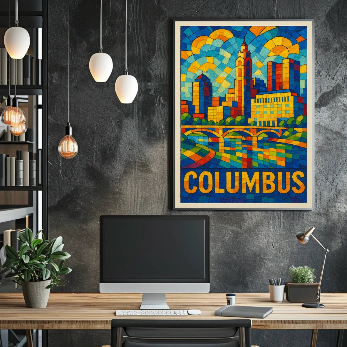 Columbus Cityscape Poster