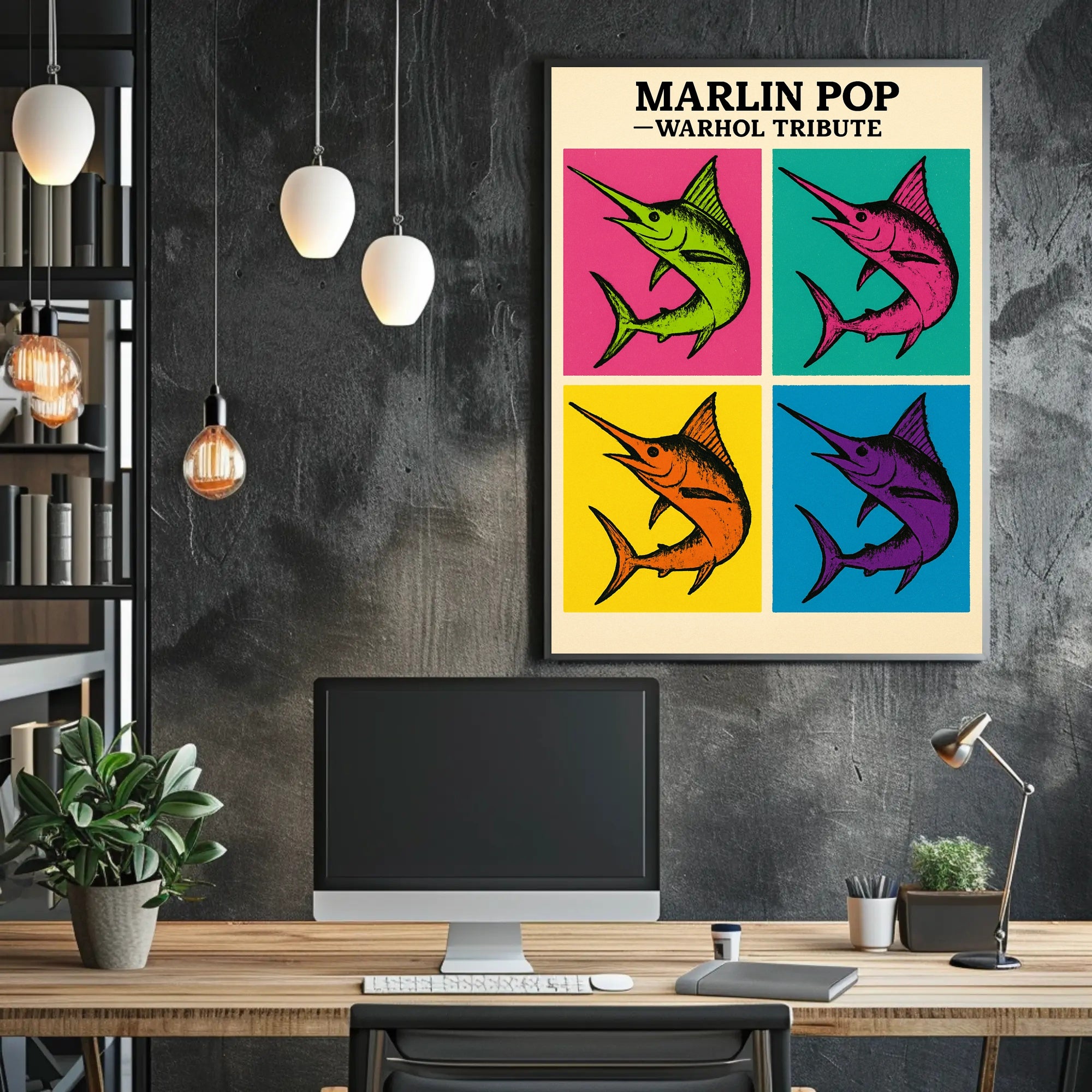 Marlin Pop – Warhol Tribute Poster PosterGoat