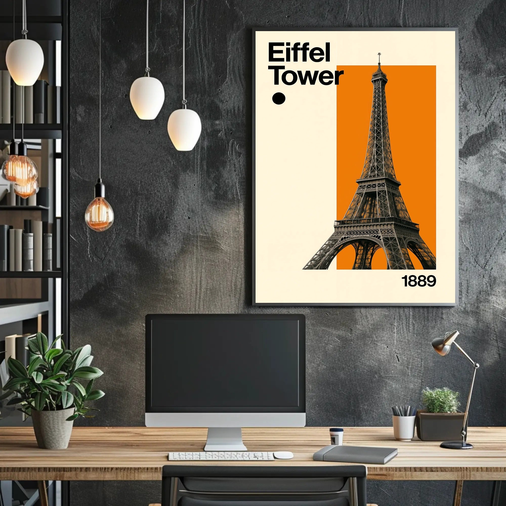 Eiffel Tower Minimalist Design Travel Poster