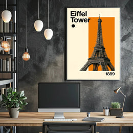 Eiffel Tower Minimalist Design Travel Poster