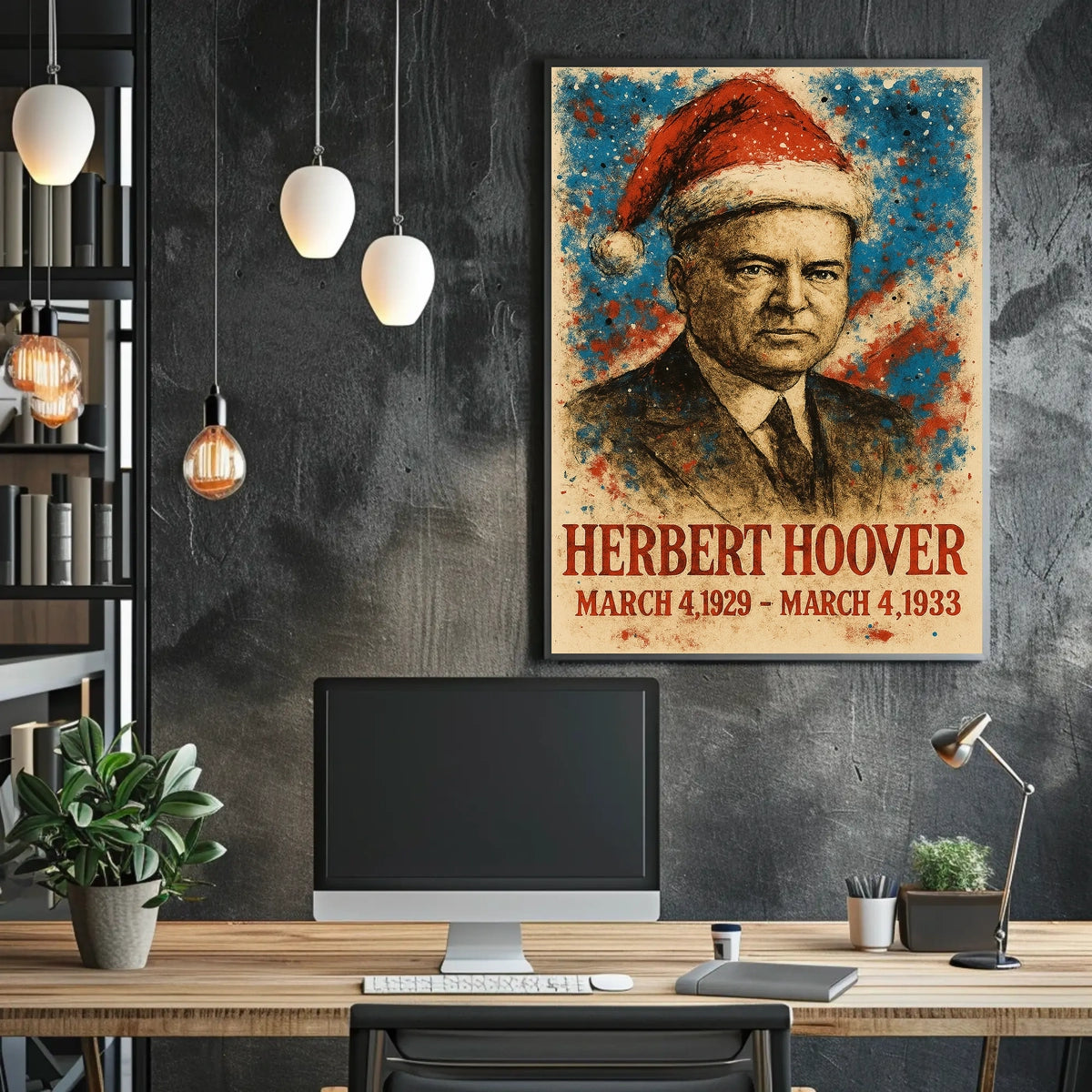 Herbert Hoover 31st President of the United States Christmas SeriesPoster