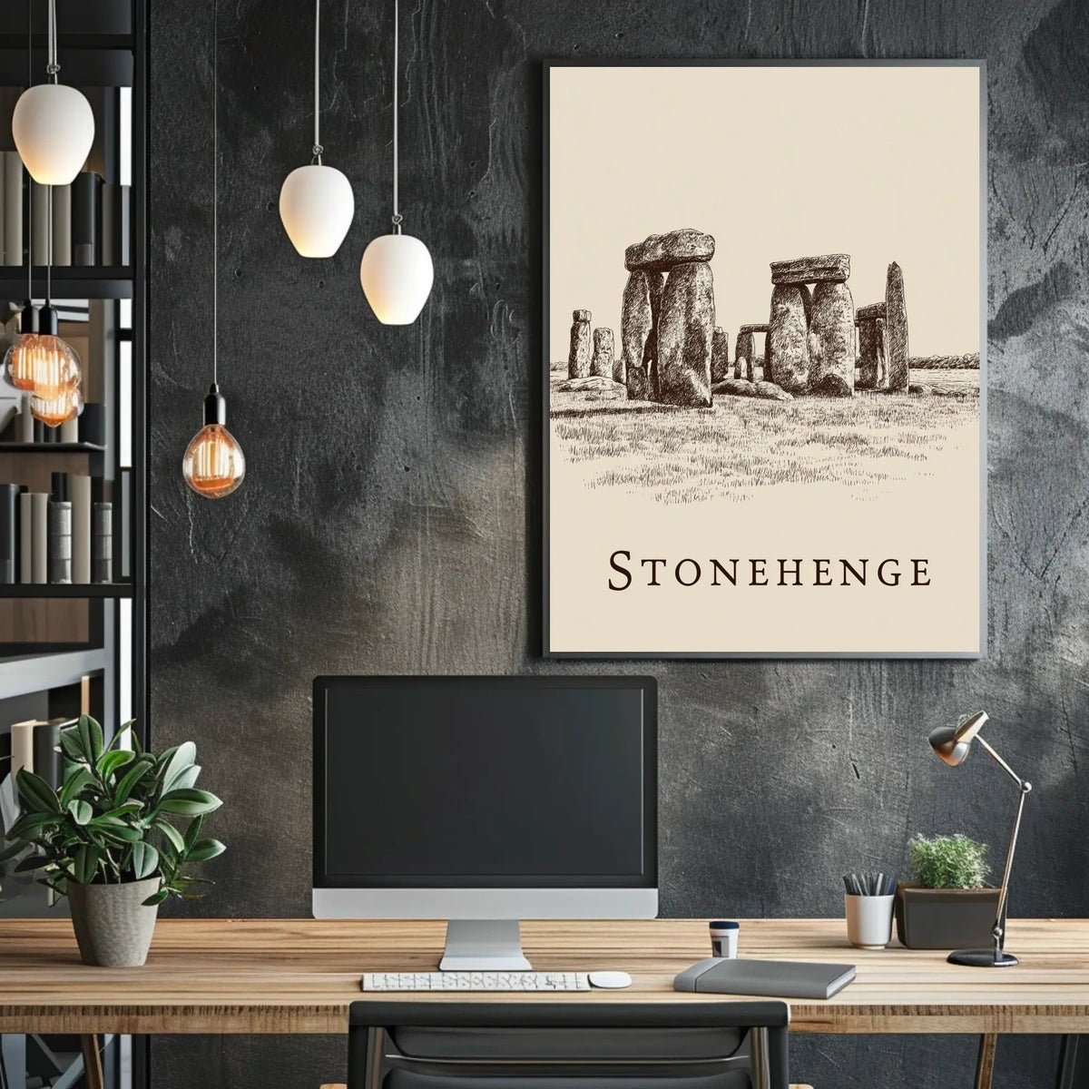 Stonehenge Illustration Poster