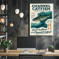 Channel Catfish Fresh Water Delight Poster