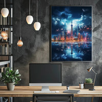 Reflections Of A Modern Skyline Modern Poster