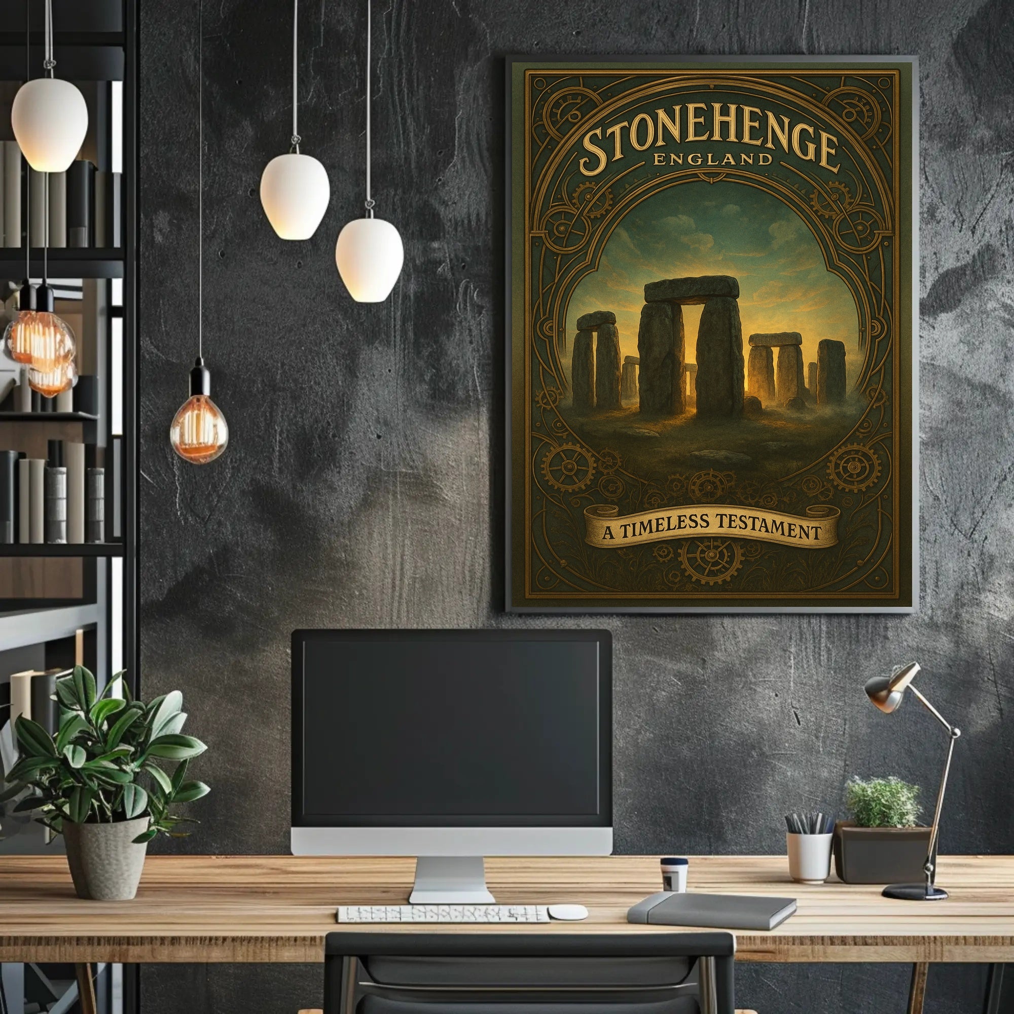 Stonehenge Timeless Travel Poster Vintage Wall Art