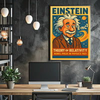 Albert Einstein Relativity Scenic Inspiration Poster