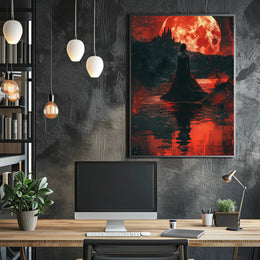 Gothic Moonlit Fantasy Art Print - Fantasy or Mythology Poster PosterGoat