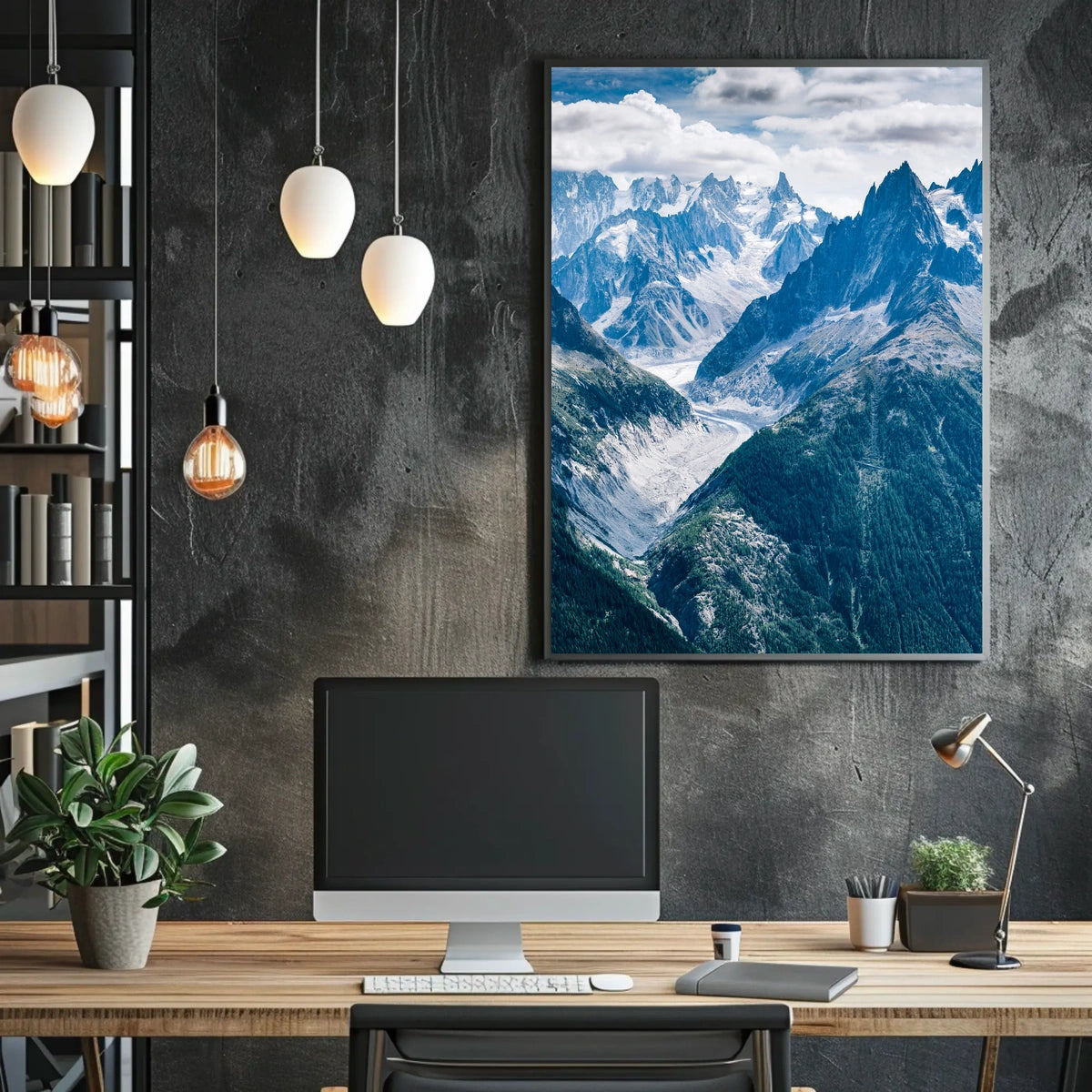 Majestic Mountain Range Poster