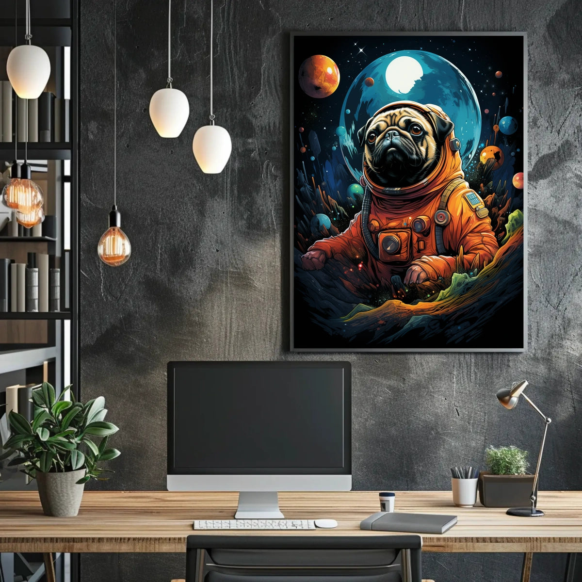 Cosmic Pug Adventure Poster