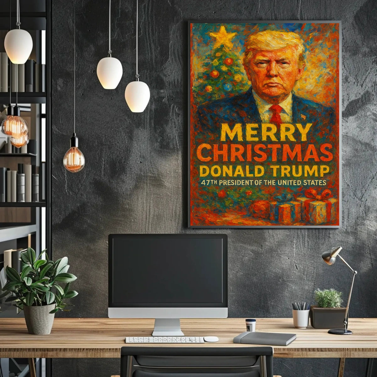 Donald Trump Christmas Theme Political Poster