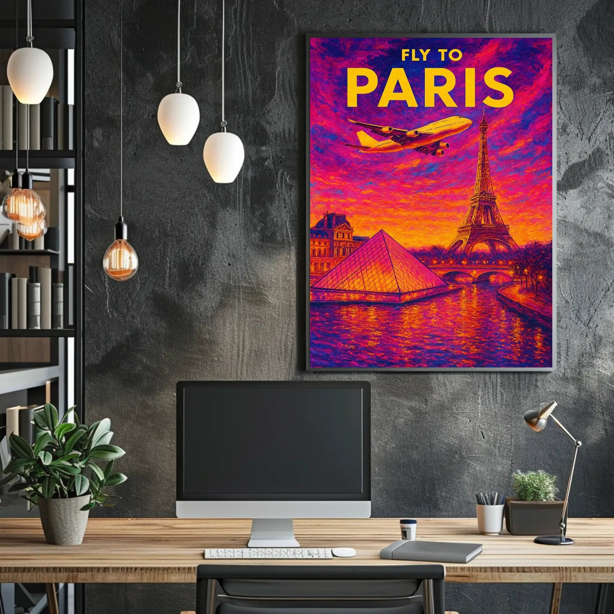 Fly to Paris Poster