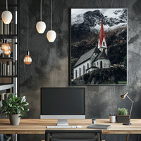 Alpine Church In Winter Poster