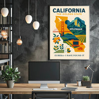 California Icons and Industry: Vintage Travel Poster