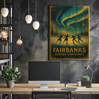Fairbanks Aurora Christmas Poster