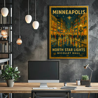 Minneapolis North Star Lights Poster