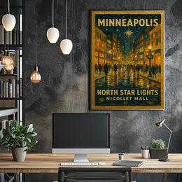 Minneapolis North Star Lights Poster