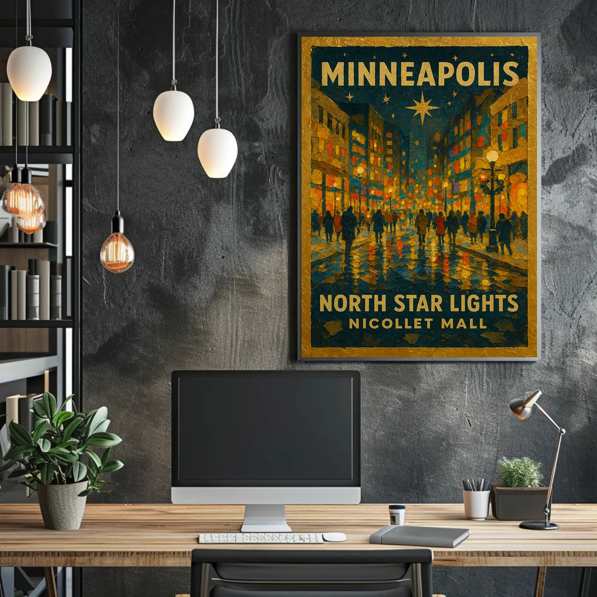 Minneapolis North Star Lights Poster