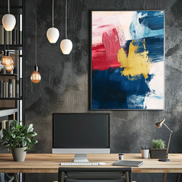 Modern Abstract Layered Color Field Composition Poster