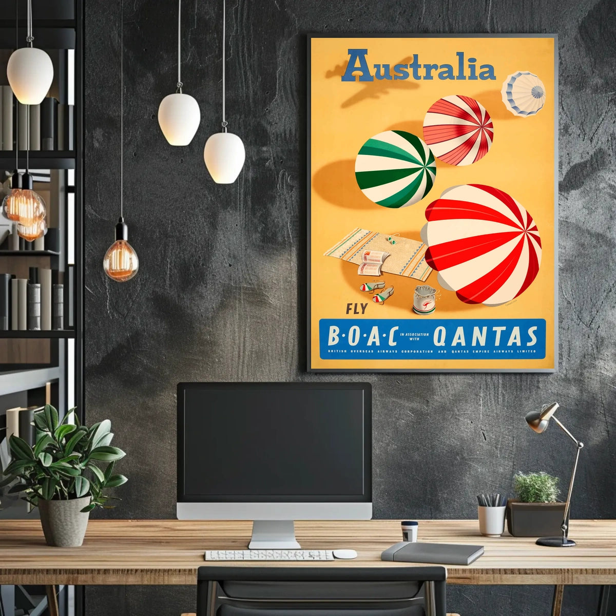 Discover Australia With Boac And Qantas Poster