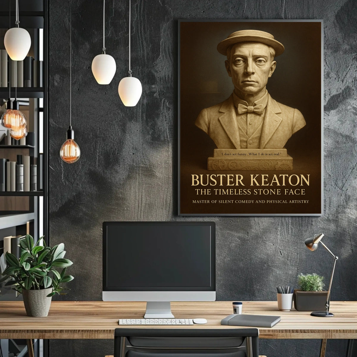 Buster Keaton The Timeless Stone Face Poster