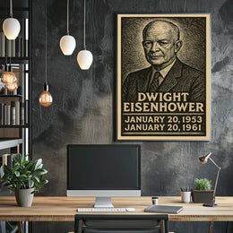 Dwight Eisenhower Travel Retro Heritage Poster