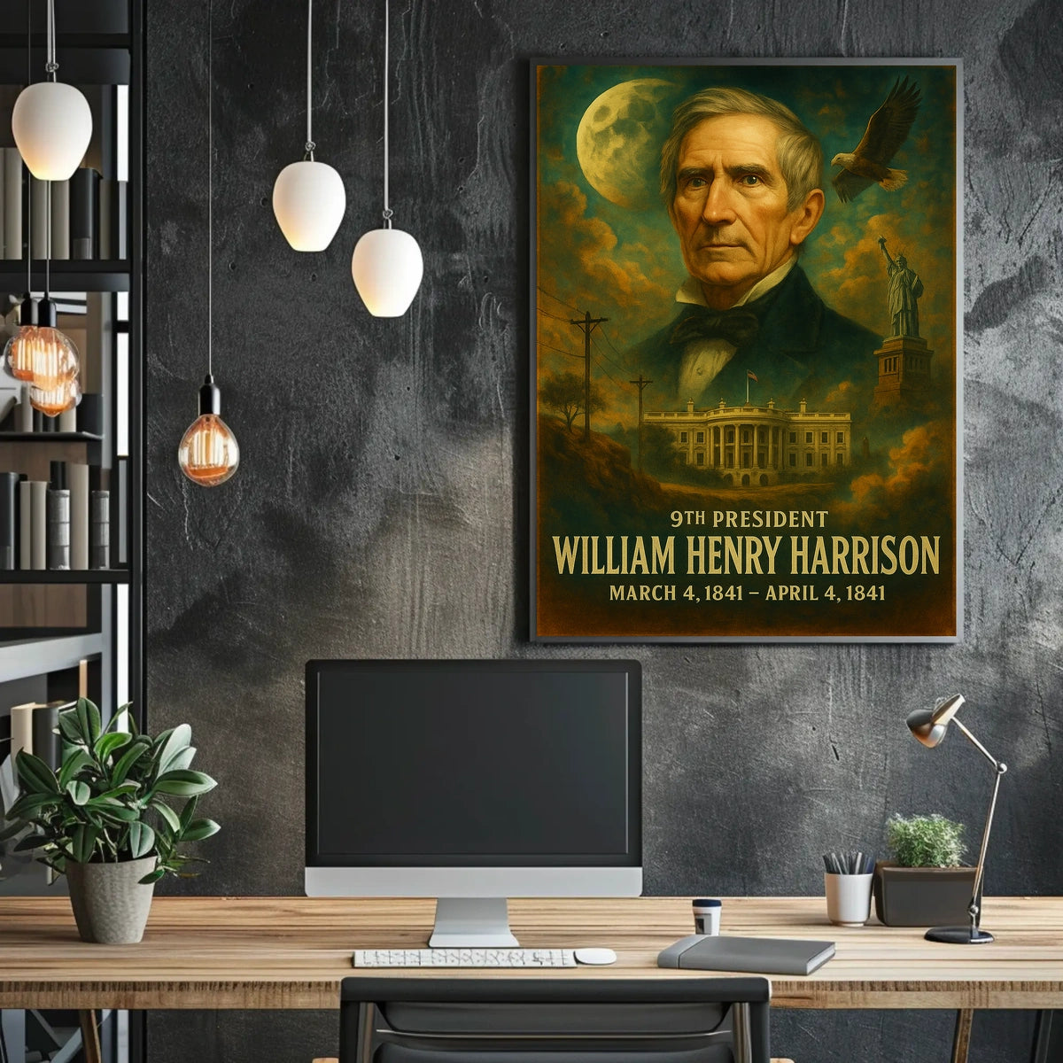 William Henry Harrison Historic Neoclassical Realism Poster