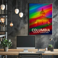 Columbia South Carolina Vibrant Pop Art Poster
