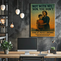Empowerment Vintage Poster: Mother and Son Bond