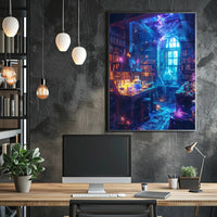 Magical Alchemy Library Fantasy or Mythology Poster PosterGoat