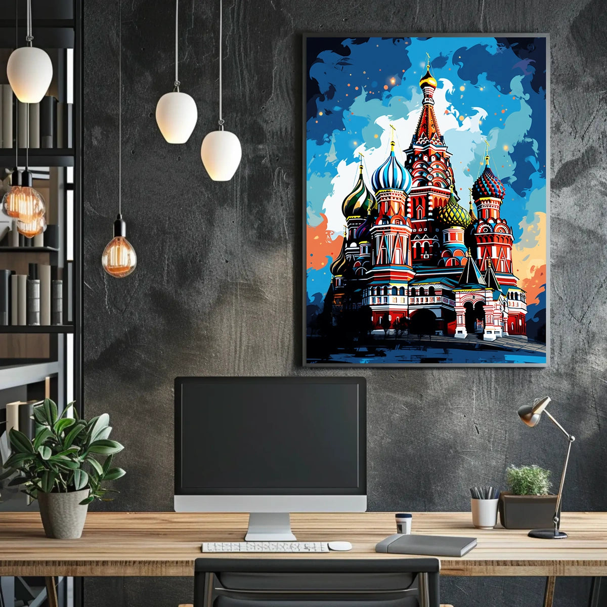 Saint Basil's Cathedral Whimsical Artistic Cultural Heritage Poster