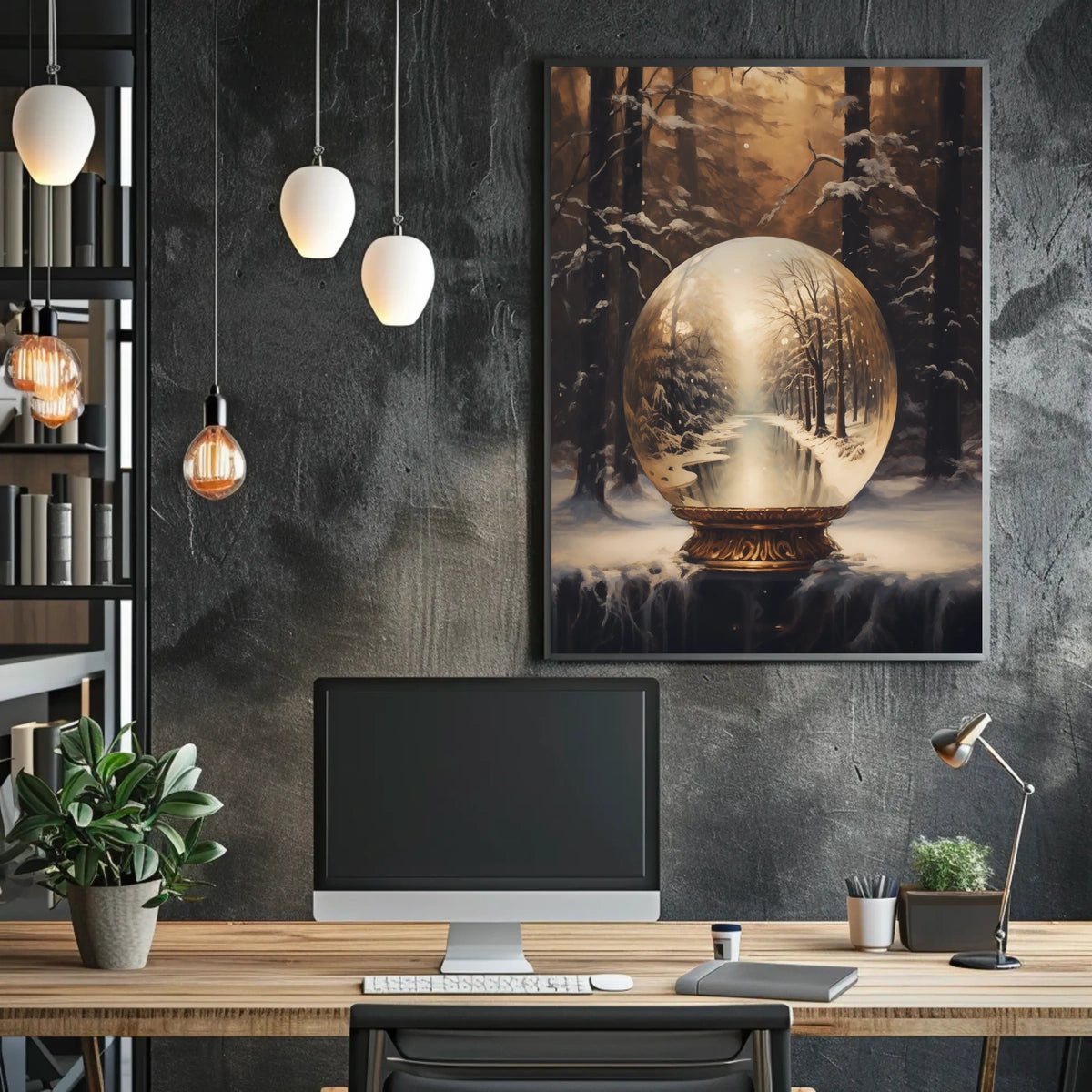 Winter Wonderland Globe Poster