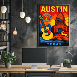 Vibrant Austin, Texas Poster