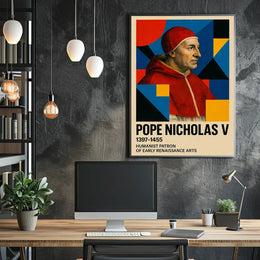 Pope Nicholas V Renaissance Humanism Art Poster