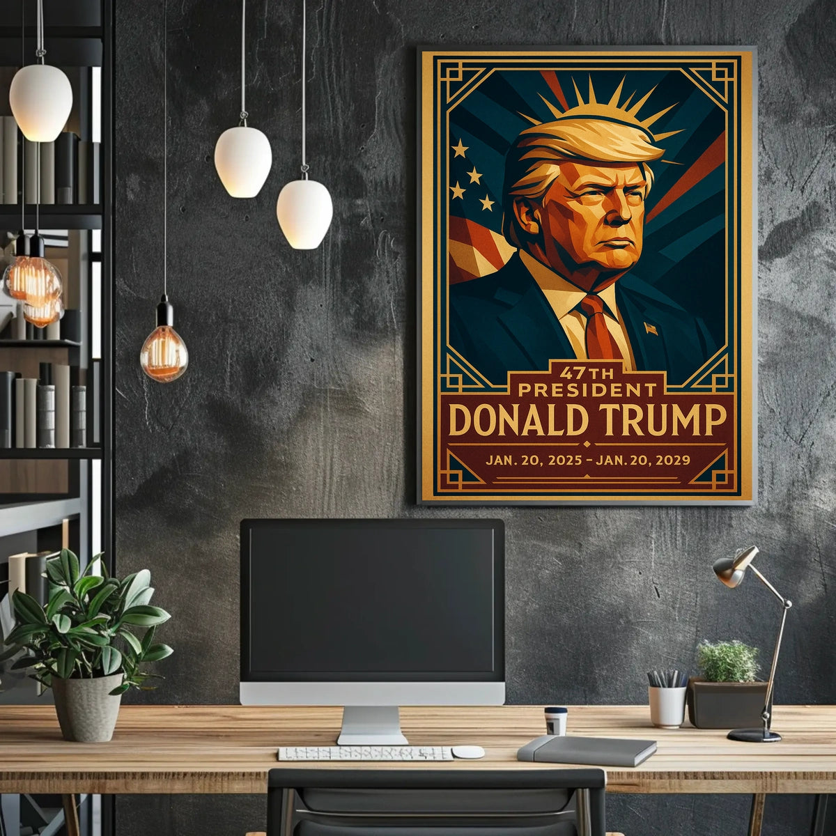 Future Presidency Patriotic Vintage Propaganda Poster