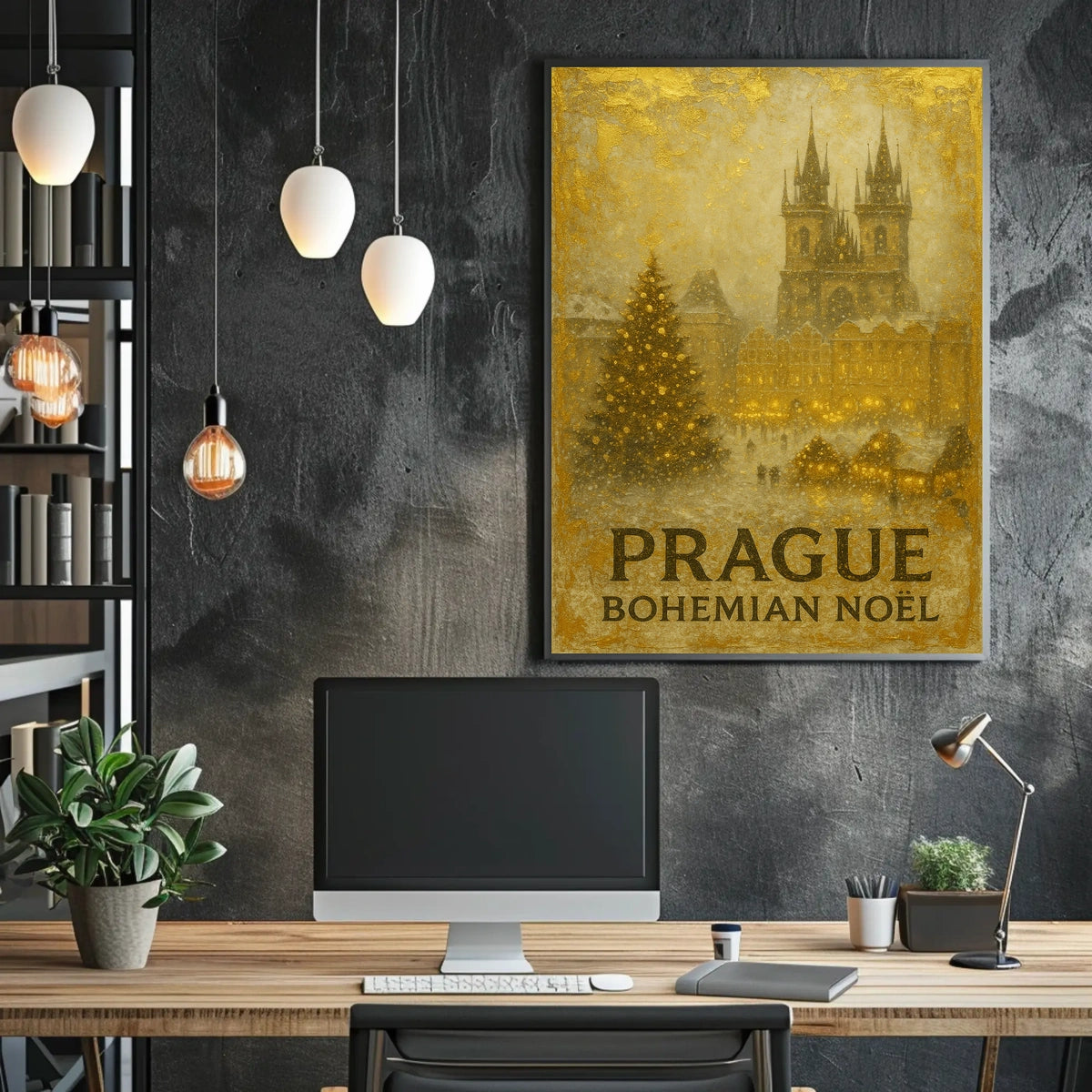 Prague Bohemian Noël Poster