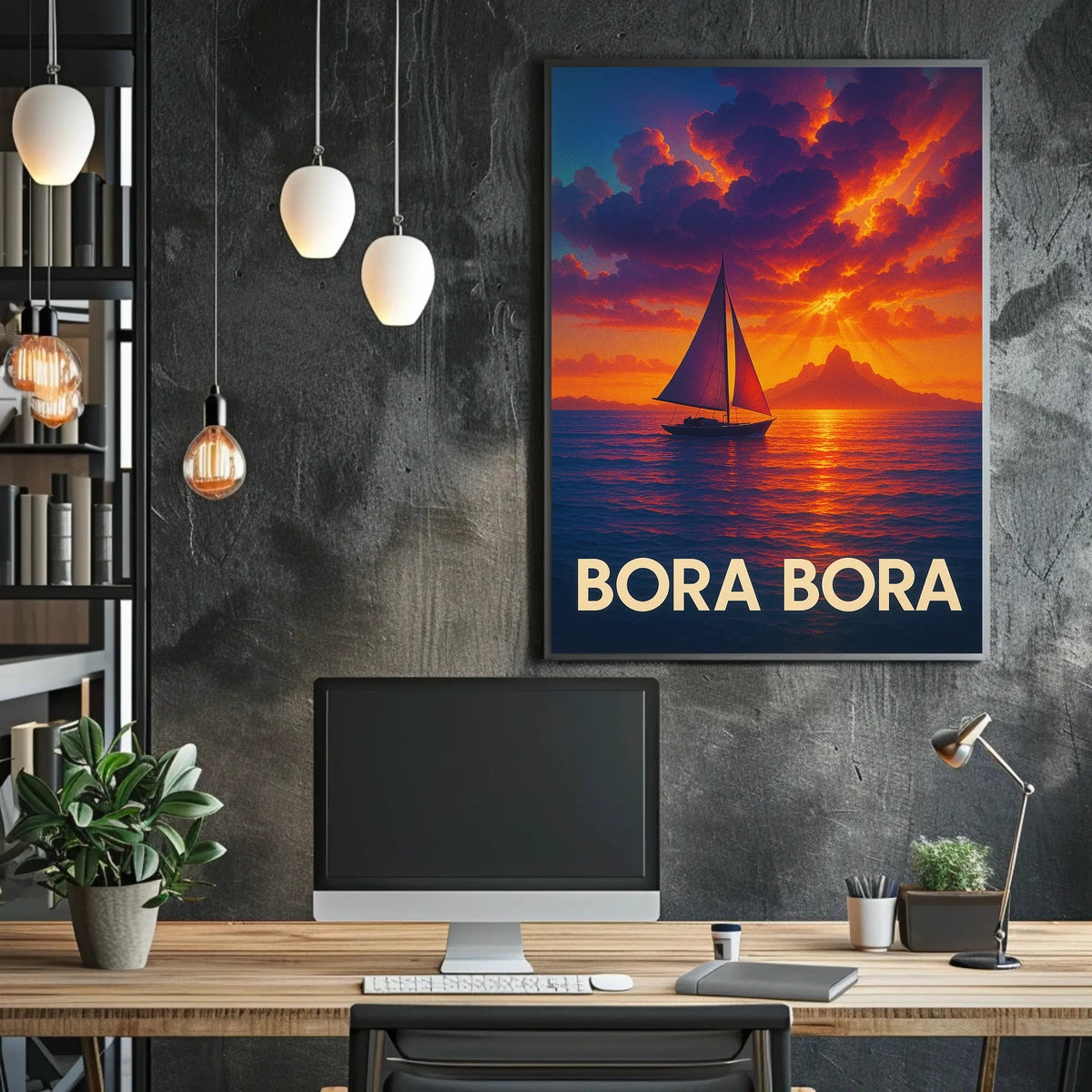 Bora Bora Sunset Poster