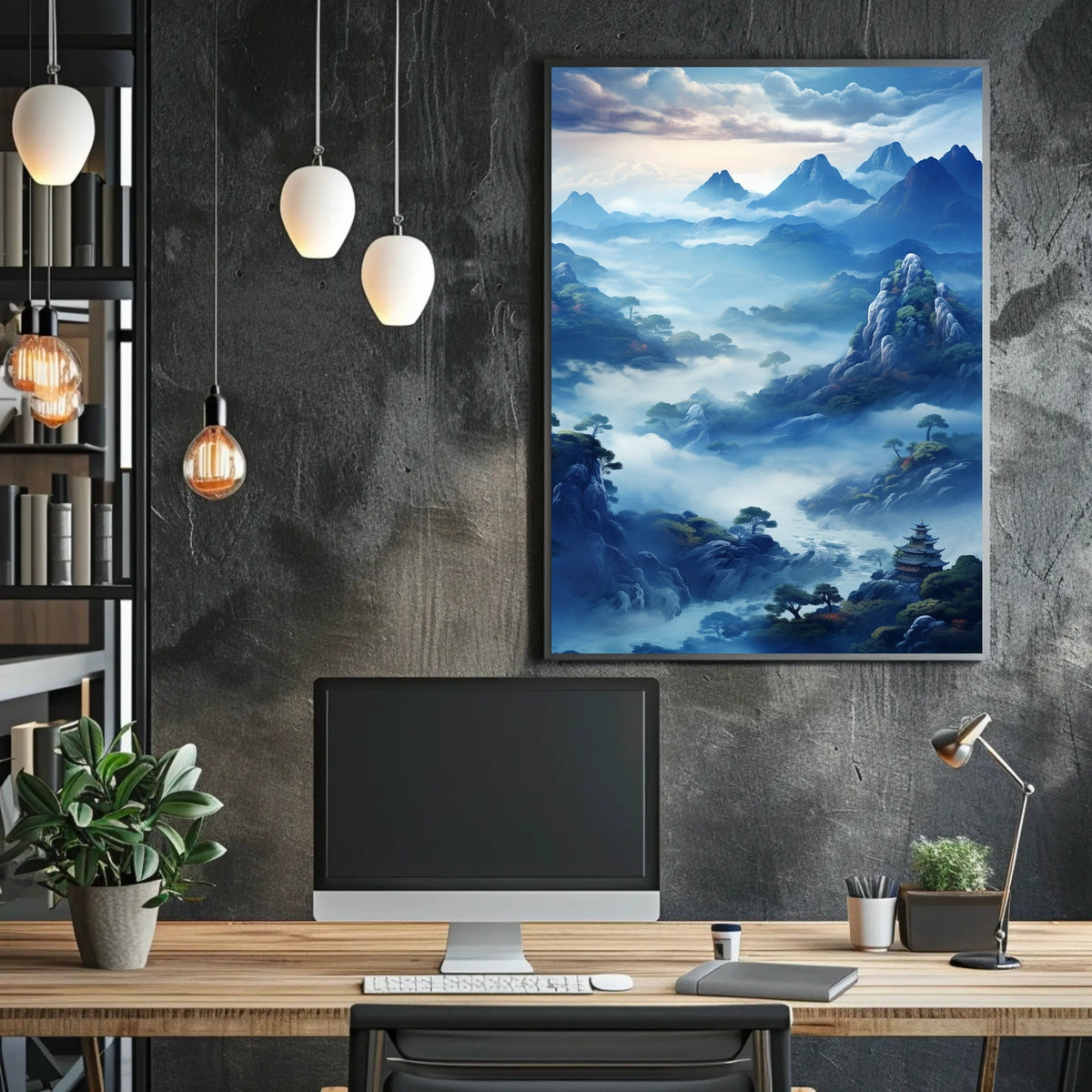 Mystical Mountain Landscape Poster