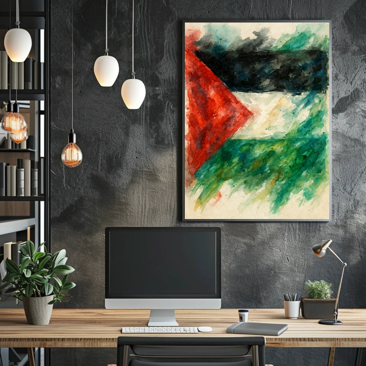Abstract Watercolor Flag Abstract Poster