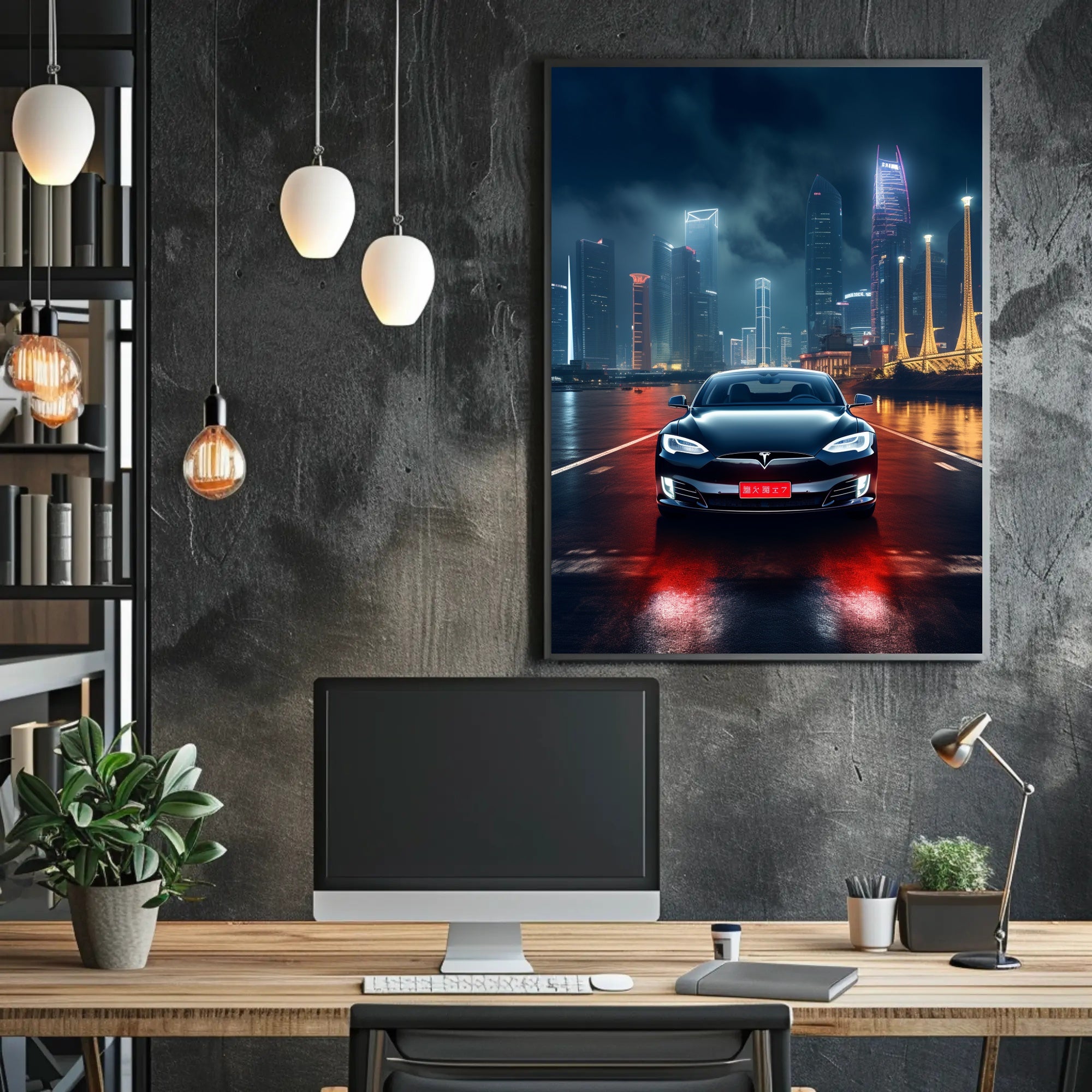 Electric Elegance In The City Poster