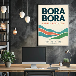 Bora Bora 1973 Vintage Travel Poster PosterGoat