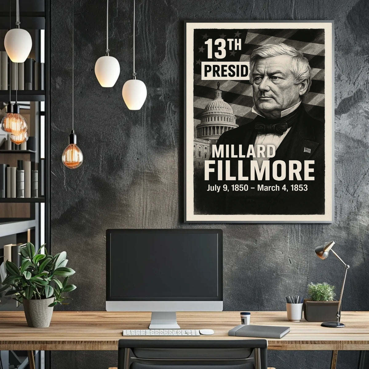 Millard Fillmore 13th President of the United States Digital Montaje Poster
