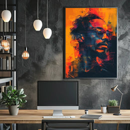 Vibrant Abstract Portrait Abstract Poster
