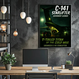 Lockheed C-141 Starlifter T-Tailed Titan Poster PosterGoat