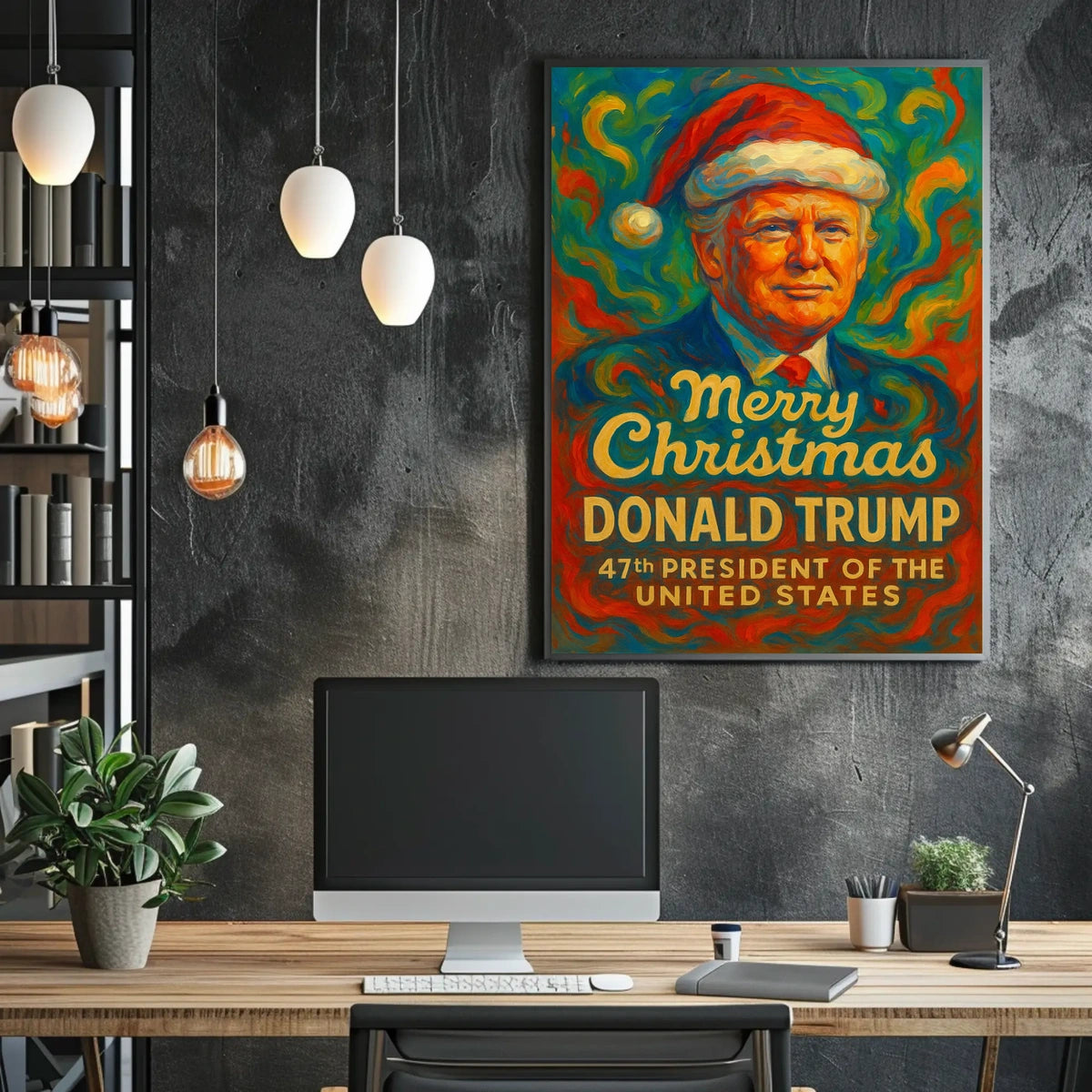 Christmas Spirit Celebration Artistic Impressionism Artistic or Pop Culture Poster