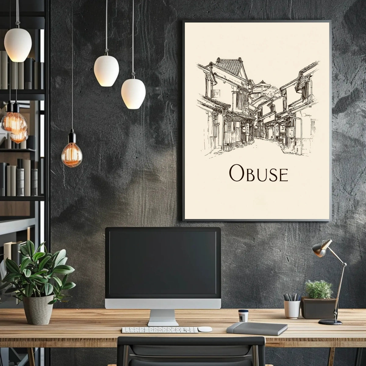 Obuse A Glimpse of Traditional Architecture Poster