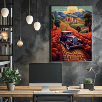 Vintage Journey Through a Dreamscape Poster
