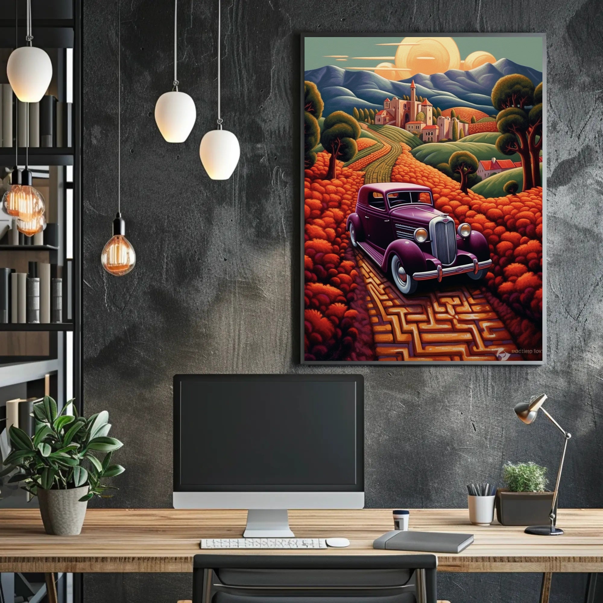 Vintage Journey Through a Dreamscape Poster