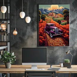 Vintage Journey Through a Dreamscape Poster
